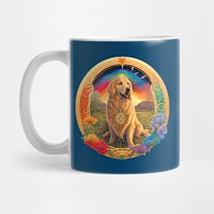 Golden Retriever in a Garden 2 Mug